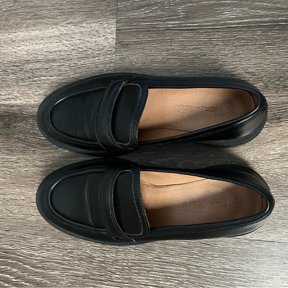 Madewell The Bradly Lugsole Loafer black leather size 6 - Picture 5 of 6